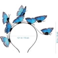 thumbnail image 2 of XASZHN Bandeau de Mariage Conte de Fées Fleur Forêt Nuptiale Bandeau de Fée Bleu_003 Taille Unique, 2 of 2