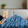thumbnail image 3 of Tropical Soft Flannel Fleece Blanket, Exotic Palm Leaves Monochrome Composition of Nature Elements Pastel Background, Cozy Plush for Indoor and Outdoor Use, 60" x 80", Blue Pale Pink, by Ambesonne, 3 of 5