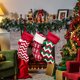 thumbnail image 5 of Calcetín de Navidad de punto Decoración Calcetín de Navidad Caramelo Bocadillo Bolsa colgante Decoración de adorno Regalo para niños Familia Chimenea Árbol Raya verde roja Eigraketly HA009116-02, 5 of 6