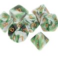 thumbnail image 3 of Polyhedral Dice Board Games Double-Colors Family Games for Dnd Rpg Mtg White Green, 3 of 4