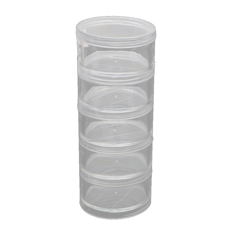 6 Slot 3in. Round Storage Container for 8mm Beads - Stone Cold