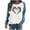 Blue#2, variant on Tnhcen Women's Halloween Oversized Crewneck Sweatshirt - Spooky Print Plus Size Comfortable Autumn Top S-3XL Casual Holiday Essential