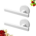 thumbnail image 3 of 2PCS Wall Mounted Towel Bar Punch Free Towel Rack Bathroom Holder (White), 3 of 7