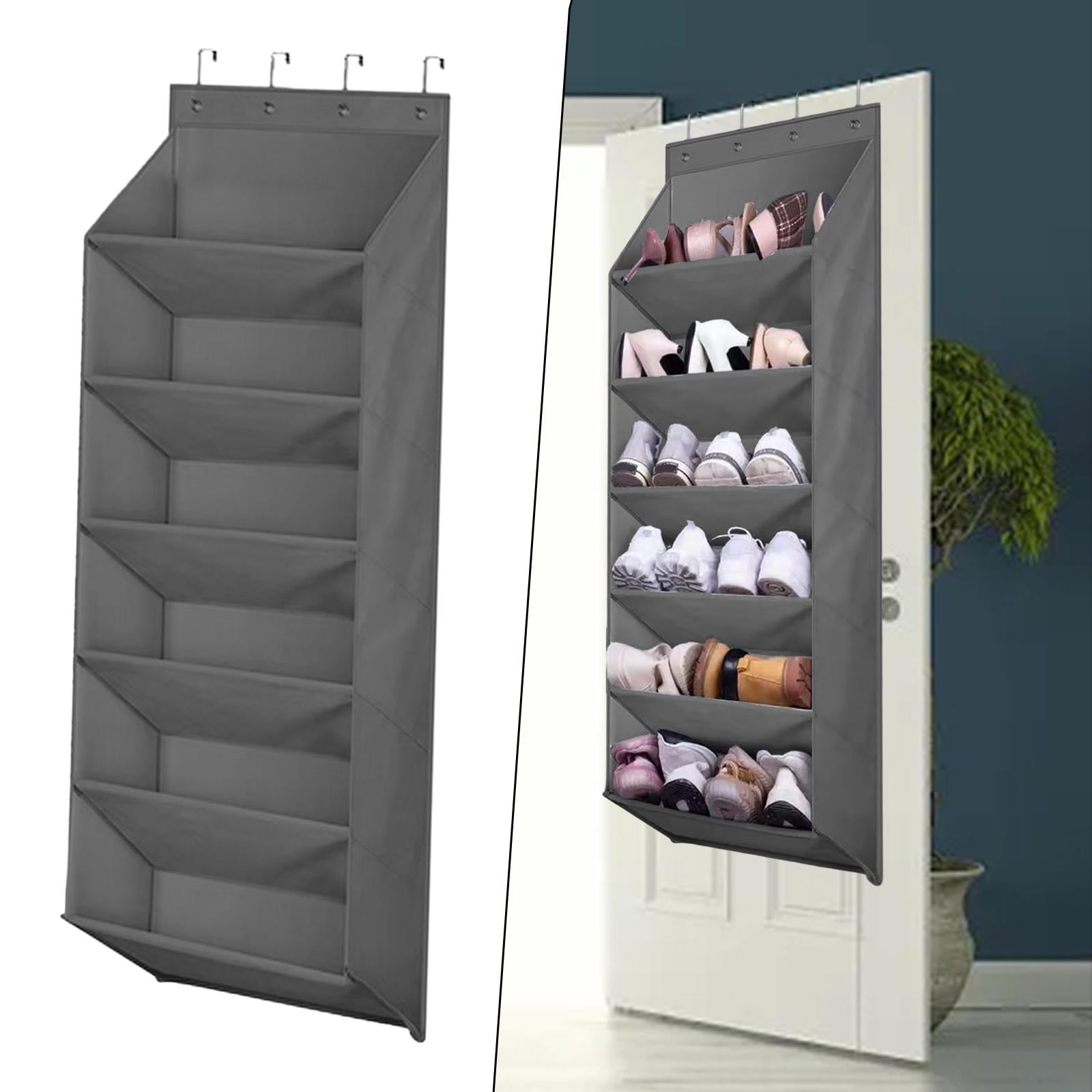 6 Tier Large Deep Pockets Door Shoe Rack Hanging Storage Bag for Closet Door