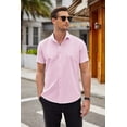 thumbnail image 2 of COOFANDY Mens Dress Shirts Button Down Short Sleeve Cooling Shirts Summer Shirts Casual T Shirts, 2 of 5