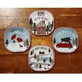 thumbnail image 2 of Kane Home Christmas 8-inch Melamine Appetizer Plates 4 Piece Gingerbread House Snowman Multi-Color, 2 of 6