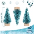 thumbnail image 3 of 24 Pieces Artificial Mini Christmas Sisal Snow Frost Trees with Wood Base Bottle Brush Trees Plastic Winter Snow Ornaments Tabletop Trees for Christmas Party Home Decoration, 3 of 7