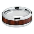 thumbnail image 2 of Koa Wood Wedding Ring,Tungsten Wedding Ring,Anniversary Ring,8mm Wedding Ring,Tungsten Carbide Ring, 2 of 4