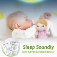 thumbnail image 4 of Juego de muñecas de peluche OUOZZZ Soft Baby Dolls de 22 cm con cesta, 5 unidades, 4 of 7