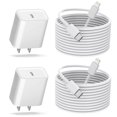 thumbnail image 1 of Cargador para iPhone Articona, paquete de 2, 20 W PD USB-C + cable de 3 m, 1 of 7