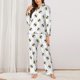 thumbnail image 2 of Fotbe Bee Conjunto de Pijama de Manga Larga para Mujer con Estampado, Ropa de Dormir de 2 Piezas, Conjunto de Casa Suave y Cómodo con Bolsillos-Medium, 2 of 7