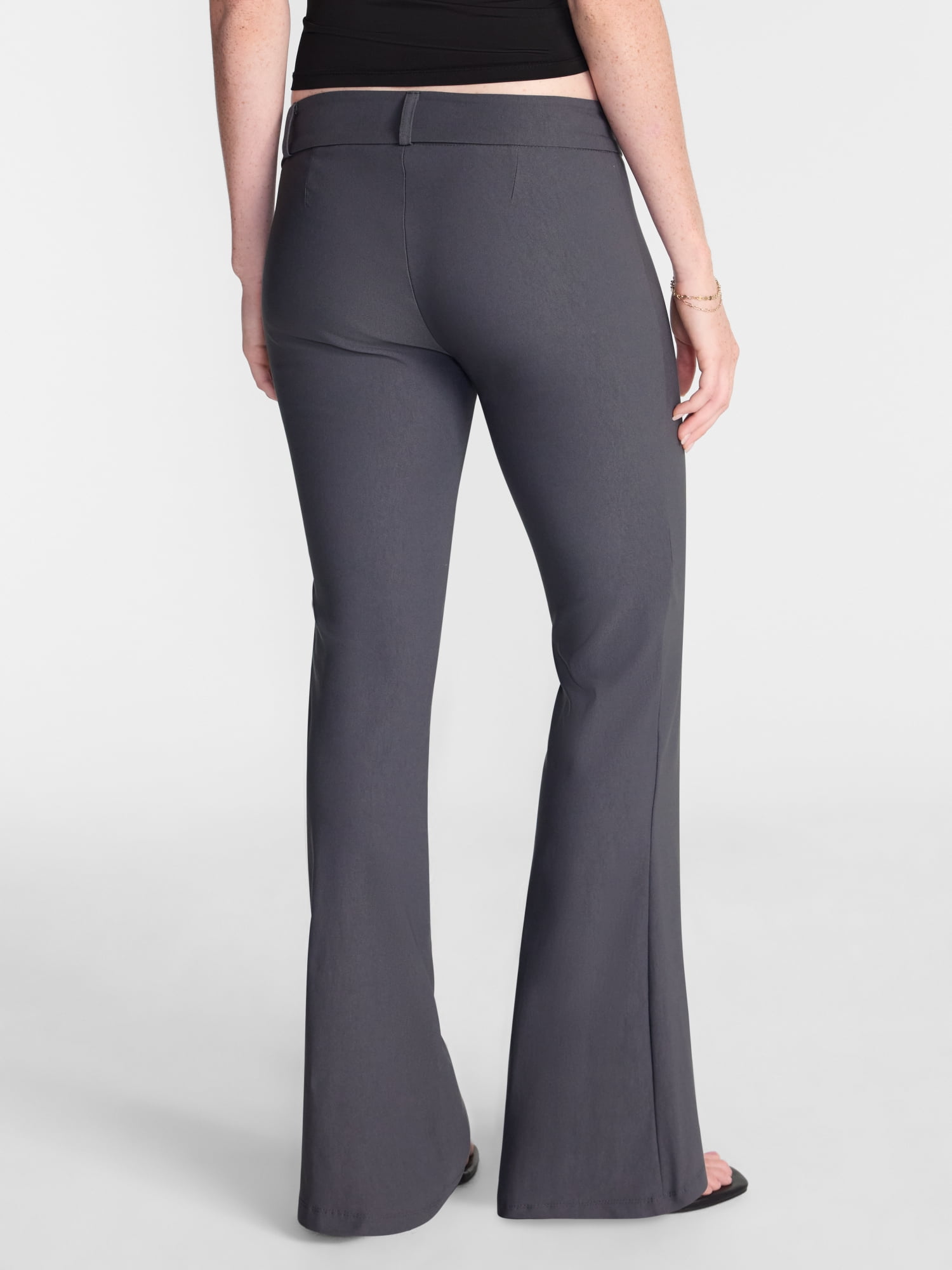 No Boundaries Button Front Trousers, 33'' Inseam, Women’s XXS-XXL