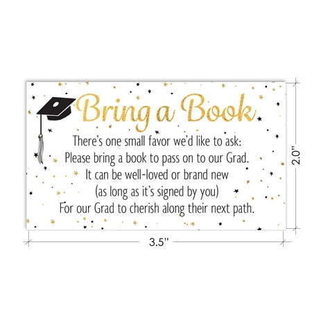 graduation party invitation inserts books for grad request cards
