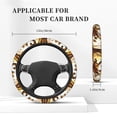 thumbnail image 3 of Uemuo Autumn Raccoon In Forest Printed Car Elastic Steering Wheel Cover - Universal Car Accessory for Diverse Cars Anti-Slip, and Comfortable- 15", 3 of 8