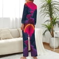 thumbnail image 2 of Neon Valley Cyber Future Women's Long Sleeve Flannel Pajama Set Sleepwear S, 2 of 5