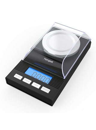 Reloading Scale 50 x 0.001g High Precision Gem Scale Supplement Powder Scale Milligram Includes 20g Calibration Weight, 2 Scoops, 4 Weighing Powder PA