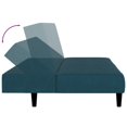 thumbnail image 5 of vidaXL 2-Seater Sofa Bed Blue Velvet, 5 of 5