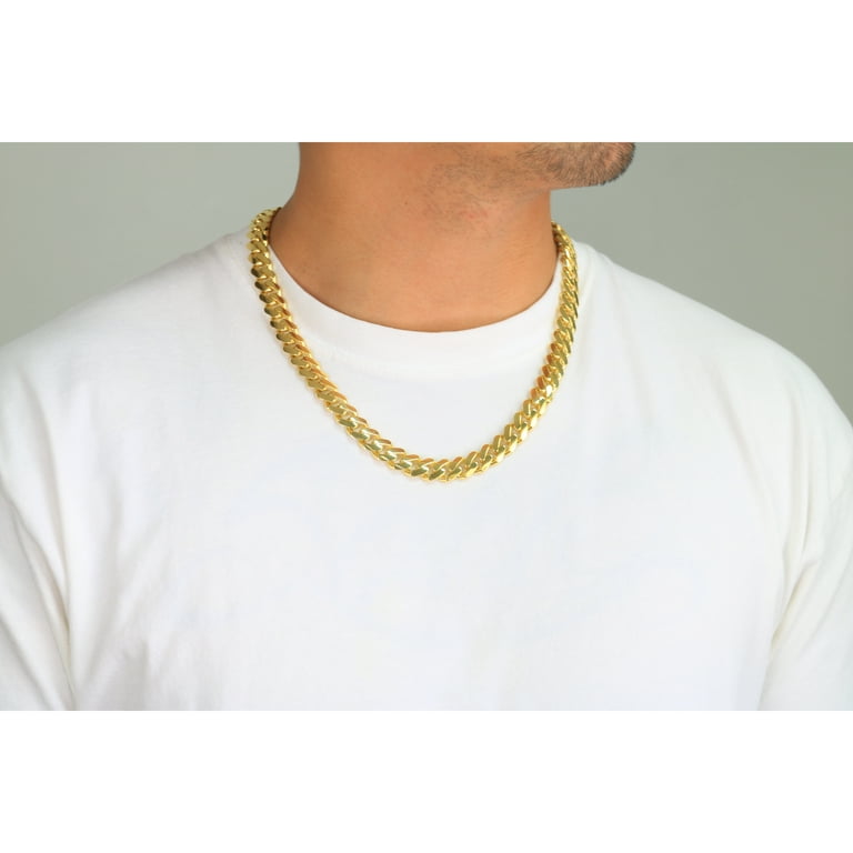 10K yellow gold Miami cuban link chain 3-