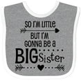 thumbnail image 3 of Inktastic So I'm Little, but I'm Gonna Be a Big Sister Girls Baby Bib, 3 of 4