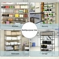 thumbnail image 6 of Dkelincs Heavy Duty Metal Shelf 6000 lbs Capacity 6 Tier Wire Shelving Unit Adjustable Storage Rack with Wheels, Black, 6 of 8