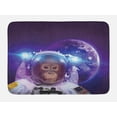 thumbnail image 1 of Space Bath Mat, Astronaut Monkey on Outer Space with Planet Earth Background Humor Image Print, Non-Slip Plush Mat Bathroom Kitchen Laundry Room Decor, 29.5 X 17.5 Inches, Violet White, Ambesonne, 1 of 2