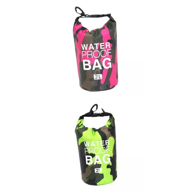 Bolsas pequeñas impermeables 2L Sunnimix para kayak camping playa natación ALMACENAMIENTO mochilas Verde