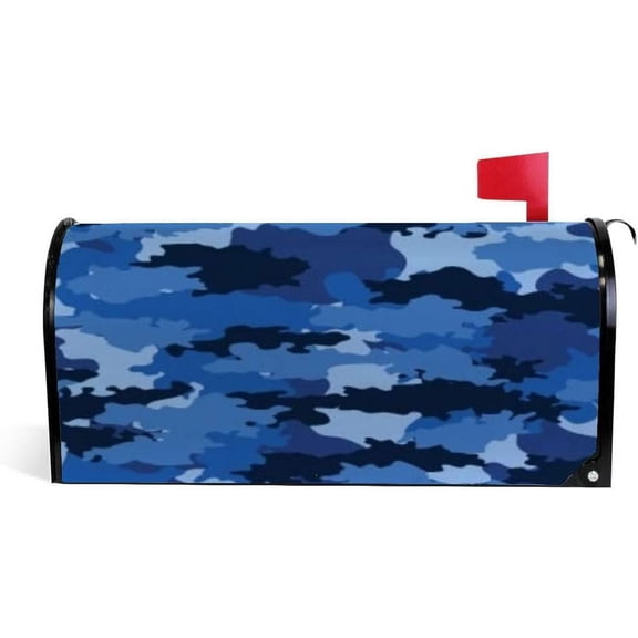 Coolnut Mailbox Covers Magnetic Oversize Fashionable Ocean Camouflage Millatry Seasonal Mail Wraps for Home Outdoor Decor, 25.4"x20.78"