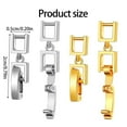 thumbnail image 5 of Pack of 4 Solid Copper Jewelry Extension Clasps Silver Gold Compact 20x6mm, 5 of 9