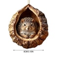 thumbnail image 6 of Woodland Animal Shell Ornaments 2026, Hedgehog Peeking Christmas Ornament, 3D Resin Hanging Decorations for Xmas Tree, Country Christmas Decor and Nature-Inspired Gift, 6 of 6