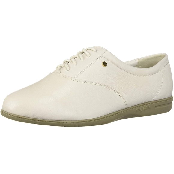 Easy Spirit Chaussures Sport à Lacets pour Femmes, Cuir Blanc