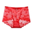 thumbnail image 2 of HUPOM Women'S Underwear Funny Underwear For Women Low waist Elastic Waist Solid Thong Red L, 2 of 5