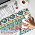 thumbnail image 4 of Long Mouse Pads for Desk,Teal and Orange Geometric Boho Pattern Desk Mats on Top Of Desks, Desk Mouse Pad Extra Large with 3mm Non-Slip Base and Stitched Edge for Gaming,Office,Work,Home 31.5"x15.7", 4 of 6