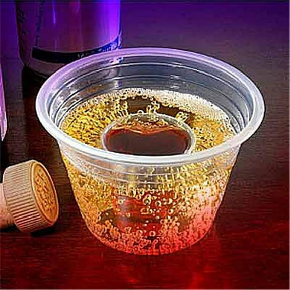 Fineline Settings 4112-CL Clear 1 Oz. Inner & 2.75 Oz. Outer Neon Blaster