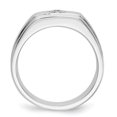 thumbnail image 2 of Solid 14k White Gold Diamond Men's Ring Band Size 12 (.1 cttw.), 2 of 6
