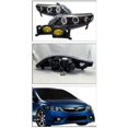 thumbnail image 2 of Halo Projector Headlight In Black Housing Clear Lens Yellow Fog Lights Combo Made For And Compatible With 2006 - 2011 Honda Civic Sedan 4 Dr 06 07 08 09 10 11, 2 of 3