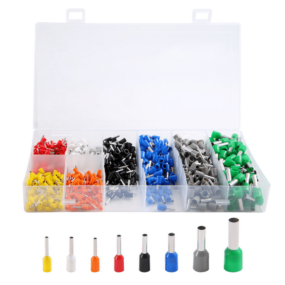 800 PCS Ferrules kit, Wire Crimp Connector, Insulated Cord Pin End Terminal AWG 22-10 Kit ,Great Assortment With Case