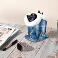 thumbnail image 6 of Fintie Plush Lined Double Eyeglasses Holder with Magnetic Base, Anti-scratch PU Leather Glasses Stand Case, Ocean Marble, 6 of 7