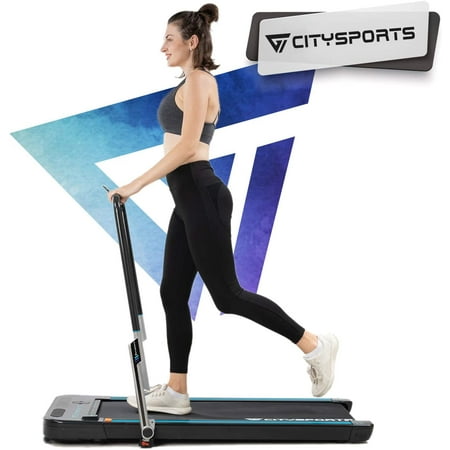 CITYSPORTS Treadmills for Home, 2 in 1 Folding Treadmill, Under Desk Treadmill Walking Pad Treadmill with Bluetooth Speakers, Compact & Portable Treadmill with Remote & LED Screen, Office Treadmills