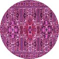 thumbnail image 1 of Ahgly Company Indoor Round Persian Pink Traditional Area Rugs, 8' Round, 1 of 4
