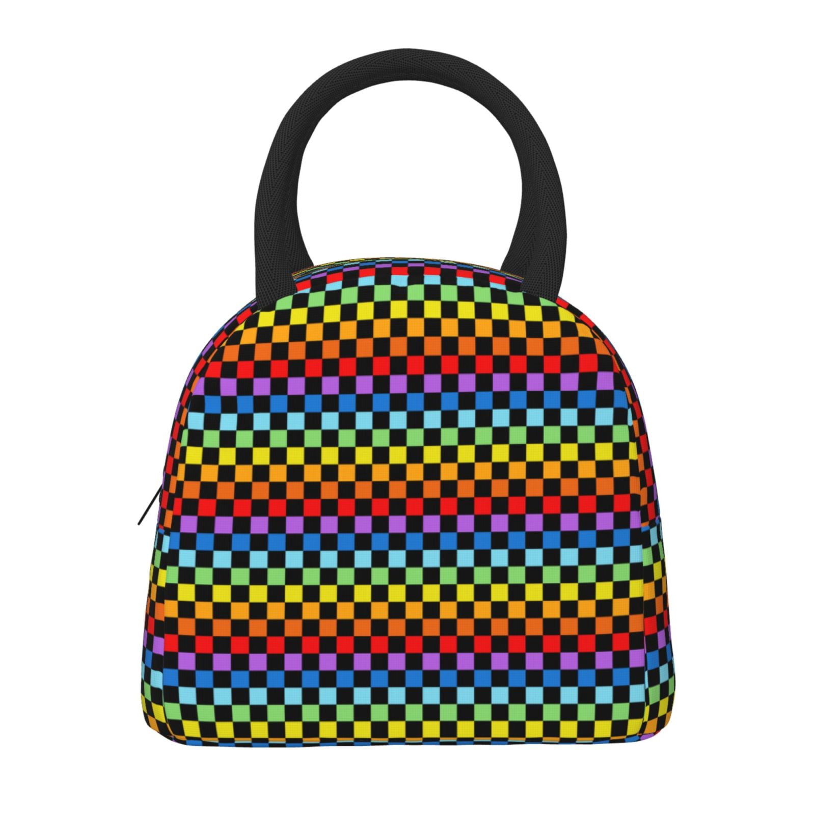 Hirioo Rainbow Chequerboard for Eco-friendly Lunch Box,Leakproof Lunch Box for School, Work, Travel, and Picnics,Perfect for Meal Prep