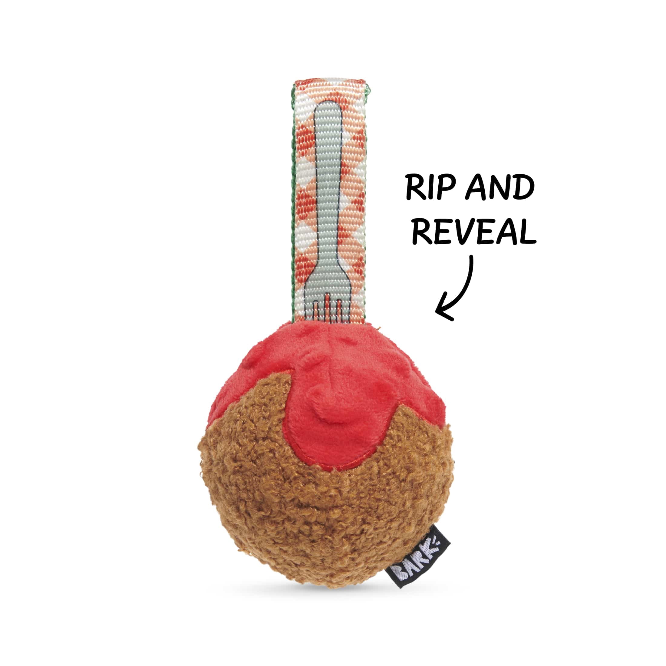 BARK A Squeaky Meatball Dog Toy for Active Pups