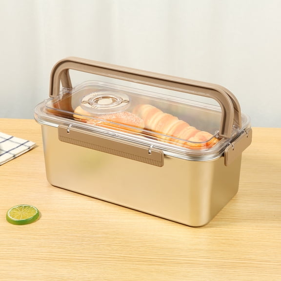 Bread Box Time Recording Stainless Steel Fresh Bread Box Airtight Keeper Food Storage Container for Kitchen Countertop Homemade Breadbox 196.12oz Large Capacity 1 Pack