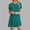 Mint Green, variant on Juslio Dresses for Women Round Neck Vintage Plaid, Midi Dress Loose Casual Short Sleeve T-Shirt Dresses