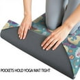 thumbnail image 3 of Turquoise Unicorn Magical Pattern Hot Yoga Mat Towel Non Slip for Hot Yoga - Quick-Drying Yoga Mat Cover with 4 Corner Pockets with Travel Bag - Hot Yoga Towel Non Slip 74"x26", 3 of 6