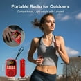 thumbnail image 6 of AM FM Portable Radio:1100mAh Rechargeable Transistor Pocket Radio with Best Reception Digital Tuning, LCD Screen,Numeric Keyboard, Earphone, Sleep Timer, for Jogging, Walking, 6 of 8