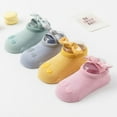 thumbnail image 2 of PEACNNG Baby Socks Cute Bowknot Heart Print Solid Color Boys Girls Floor Socks Newborn Non-Slip Socks A pair, 2 of 5