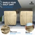 thumbnail image 5 of NEH Golf Cart Covers 4 Passenger, 2+2 Seater Waterproof Cover, 79" Long Roof, Beige, Compatible with EZGO TXT/RXV, Club Car DS/Precedent, Evolution, ICON, Yamaha Golf Cart Cover, 5 of 7