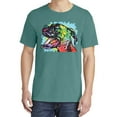 thumbnail image 2 of Wild Bobby,Cute Rainbow Neon Doberman Dog Lover Garment-Dyed Washed Look Short Sleeve Tees, Emerald, X-Large, 2 of 3