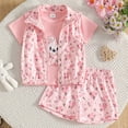 thumbnail image 3 of Gubotare Baby Summer Clothes Baby Clothes Girl Toddler Summer Outfits Infant Casual Sleeveless Ruffle Tank Cute Short Set Baby Clothing 6 9 12 18 24 Months 2T 3T 4T 5T (Pink,12-18 Months), 3 of 8