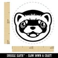 thumbnail image 2 of Cute Ferret Face Self-Inking Rubber Stamp Ink Stamper - Brown Ink - Mini 1/2 Inch, 2 of 7